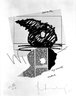 Study for a Sculpture in the Form of an Inverted Q: Above and Below Ground