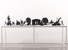 Brooklyn Museum: Burning African Village Play Set with Big House and Lynching
