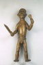 Male Nude Holding Knife and Horn