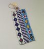 Woven Beadwork Strip with Diamond Pattern