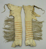 Pair of Red and Brown Striped Leggings for Chief