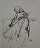 Leaves From a Serbian Sketchbook: Sketch of a Woman with Scythe