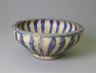Blue and White Bowl with Radial Design