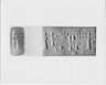 Cylinder Seal: Worshipper Facing a Recumbent Dragon