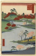 Brooklyn Museum: Open Garden at Fukagawa Hachiman Shrine, No. 68 from One Hundred Famous Views of Edo