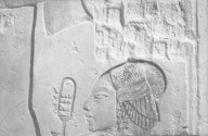Brooklyn Museum: Relief Depicting Akenhaten and His Daughter Offering to the Aten