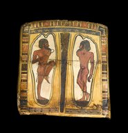 Brooklyn Museum: Footcase of a Mummy with Images of Defeated Enemies Under the Feet