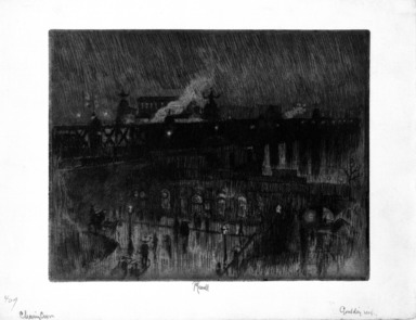 Brooklyn Museum: Rainy Night, Charing Cross Station