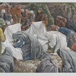 The Holy Virgin Kisses the Face of Jesus Before He is Enshrouded on the Anointing Stone (La Sainte Vierge baise la face de J&eacute;sus avant quil ne soit envelopp&eacute; par les suaires sur la pierre de lonction)