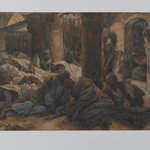 The Magdalene Runs to the Cenacle to Tell the Apostles that the Body of Jesus is No Longer in the Tomb (Madeleine court au c&eacute;nacle et avertit les ap&ocirc;tres que le corps de J&eacute;sus nest plus dans le tombeau)
