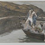 Saint Peter Alerted by Saint John to the Presence of the Lord Casts Himself into the Water (Saint Pierre averti par Saint Jean que le Seigneur est l&agrave; se jette &agrave; leau)