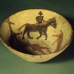 Bowl (Tetsa) Decorated with Animal and Human Figures