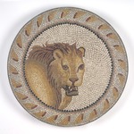 Mosaic of a Lion in a Roundel
