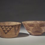 Coiled Cooking Basket (Bush-ku) with mountain quail topknot design (wash-wash-ka)