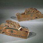 Wolf or Sisiutl Mask (One of a Pair)