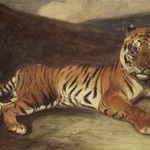 Tiger Reclining (Tigre couch&eacute;)