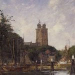 Dordrecht, the Grote Kerk from the Canal