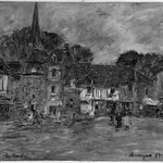 Village Square, Fervaques, Normandy