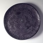 Large Circular Tray with Design of Two Birds