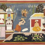 Episode Surrounding the Birth of Krishna, Page from a Dispersed Bhagavata Purana Series