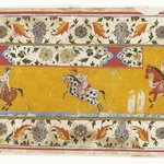 Section of a border with Polo Players