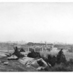 View toward New York City from Montgomery Street Bluff, Jersey City