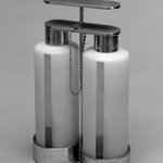 Tantalus Decanter Set: Holder, Two Decanters, Two Caps, Lock, Key