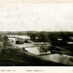 Erie Canal Lock above Cohoes, New York