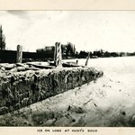 Ice on Logs at Hunts Dock