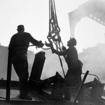 Tearing Down of the 3rd Avenue EL (Demolition Men on Girders)