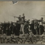Theatrical Photograph of Soldiers Pointing Guns,  One of 274 Vintage Photographs