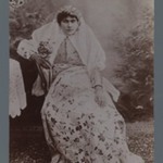 Seated Woman  Crowned with Garland, One of 274 Vintage Photographs