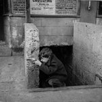 [Untitled] (Boys Playing Cops and Robbers on Cellar Stairs)