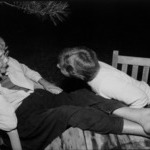 Jessy and Clara Park Conversing Outside at Night, from the Born Electrical Series