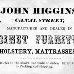 Business Card, John Higgins, 166 Canal Street