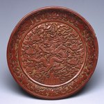 Dish Depicting a Dragon Amongst Foliage