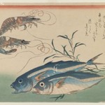 Two Shrimp with Two Horse Mackerel