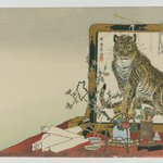 Standing Screen (Tsuitate) of a Tiger