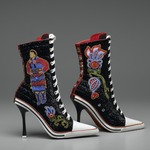 Beaded High Heeled Shoes, "Great Lakes Girls"