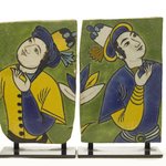 Fragmentary Tiles with Figural Decoration