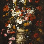 Flowers in a Figured Vase