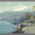 View of Mount Etna from Taormina, Sicily