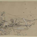Girl Seated on a Rail Fence