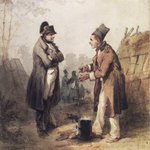 Napoleon Standing with a Soldier