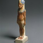 Standing Statuette of a King in a Blue Crown (Probably Akhenaten)