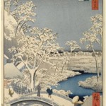Meguro Drum Bridge and Sunset Hill, No. 111 from One Hundred Famous Views of Edo