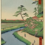 Bashos Hermitage and Camellia Hill on the Kanda Aqueduct at Sekiguchi, No. 40 in One Hundred Famous Views of Edo