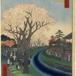 Blossoms on the Tama River Embankment, No. 42 in One Hundred Famous Views of Edo