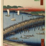 Ryogoku Bridge and the Great Riverbank, No 59 from One Hundred Views of Edo