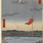 Komakata Hall and Azuma Bridge, No. 62 from One Hundred Famous Views of Edo